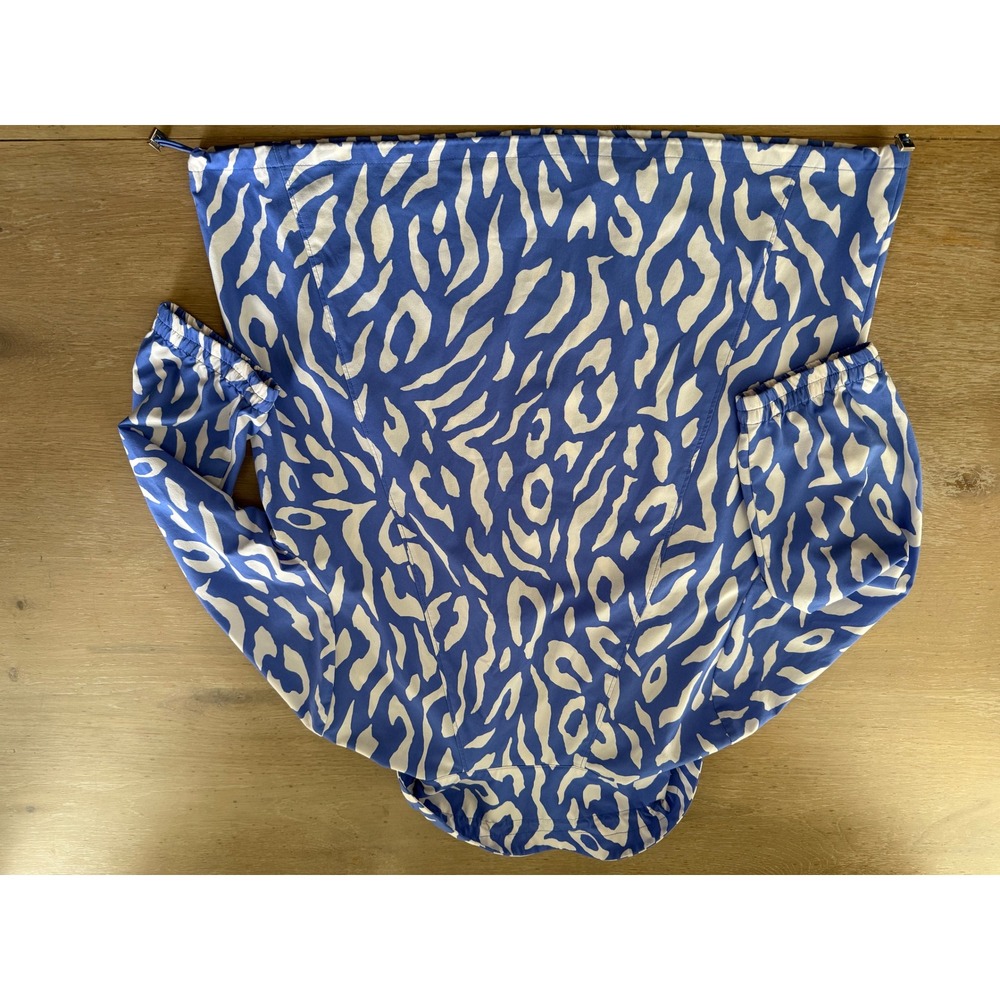 Zenergy by Chicos Women's Blue White Print Zip Up Long Sleeve Jacket Plus Size 2 - Picture 9 of 9